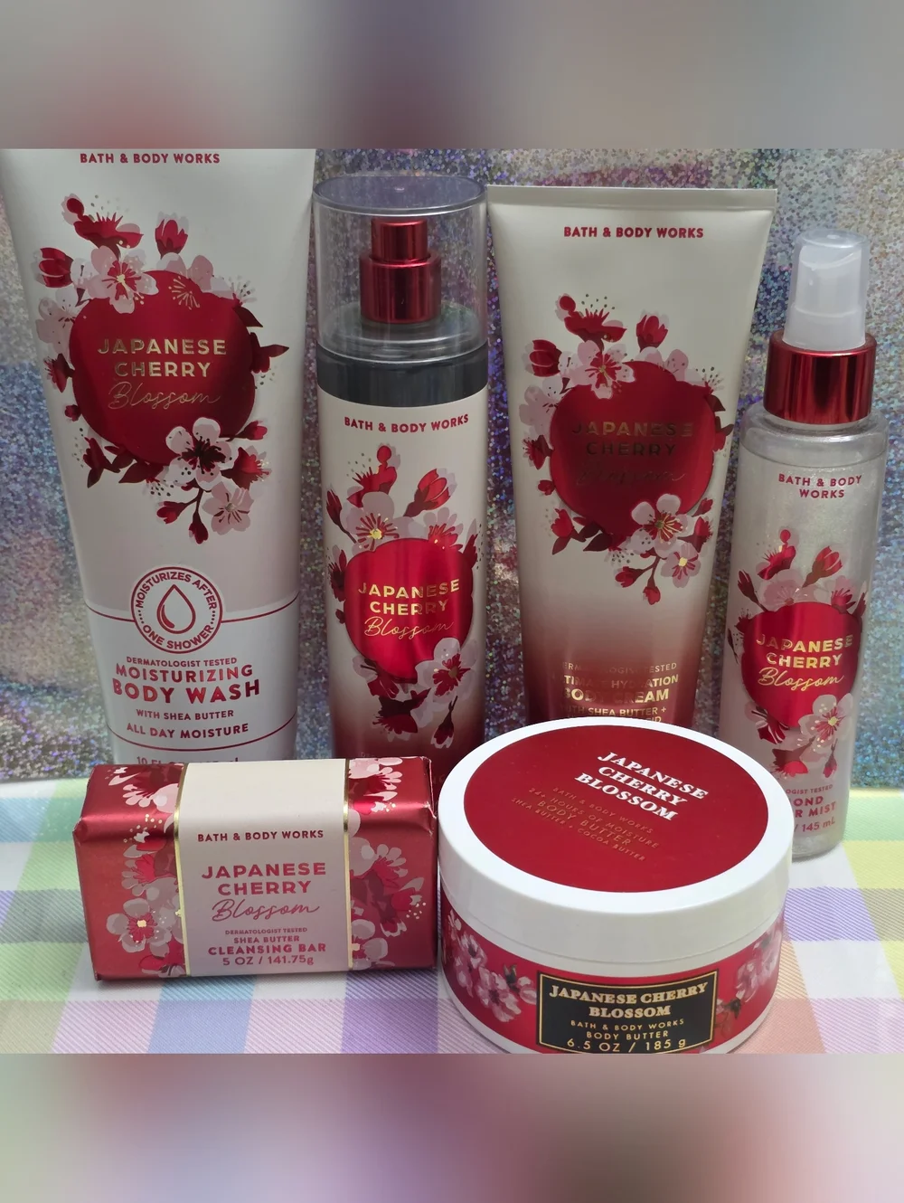 Bath & Body Works Japanese Cherry Blossom 6 Piece Hydrating Body Care Set NEW